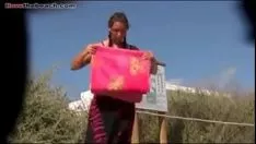 تشغيل Bosomy جبهة مورو سر كاميرا التلفزيون الخارجي