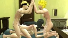 再生 Boruto bad stairson epi 4 narutoは、日向のマスターバチンクルとborutoが遠くまで行くのを見て、彼女が望むように、彼らは彼女をお尻で激しくファックします