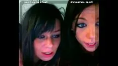 Abspielen 2 verrückte Mädchen vor der Webcam