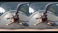 Odtwórz Vreal 18k pieprzy harley quinn publicznie przed przybyciem policji - śmieje się, stoi na pieska, przyłapany