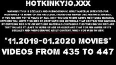 Reproduzir Fisting anal duplo extremo, vibrador enorme, prolapso, inserções extremas e vídeos de espéculo 435 a 447 de novembro a janeiro de 2020 hotkinkyjo