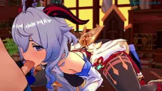 Abspielen Ganyu braucht in einem neuen spiel etwas zwischen seinen beinen