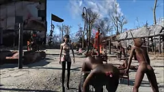 Oynat Fallout 4'te aşırı BDSM moda ile seksi genç esmer