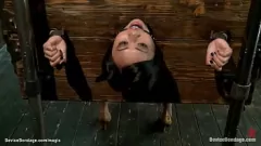 Reproduzir Krissie Dee em uma masmorra bizarra: foda anal áspera com escravidão hardcore e chicotadas dolorosas