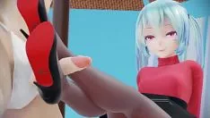 Jouer Mmd hatsune miku femdom pickjob en collants vers le bas par cta123
