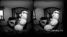 Afspelen 3d vr porno video-opname, lucy k zuig- en handjob teddy en sperma op tieten ontvangen